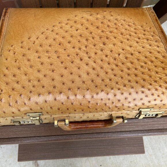 Ostrich 100% genuine briefcase in perfect condition. Vintage from the 1990's - Picture 2 of 13